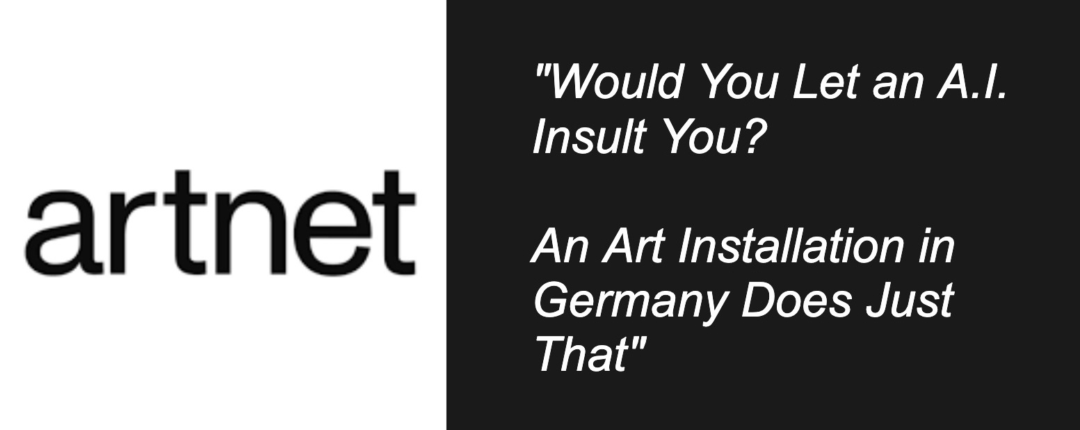 artnet highlights AI & Me